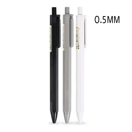 3 шт. 0,7 мм 0,5 мм простой модный автоматический карандаш студенческий пресс подвижный карандаш студенческие принадлежности 0,5 стержень - Color: 05