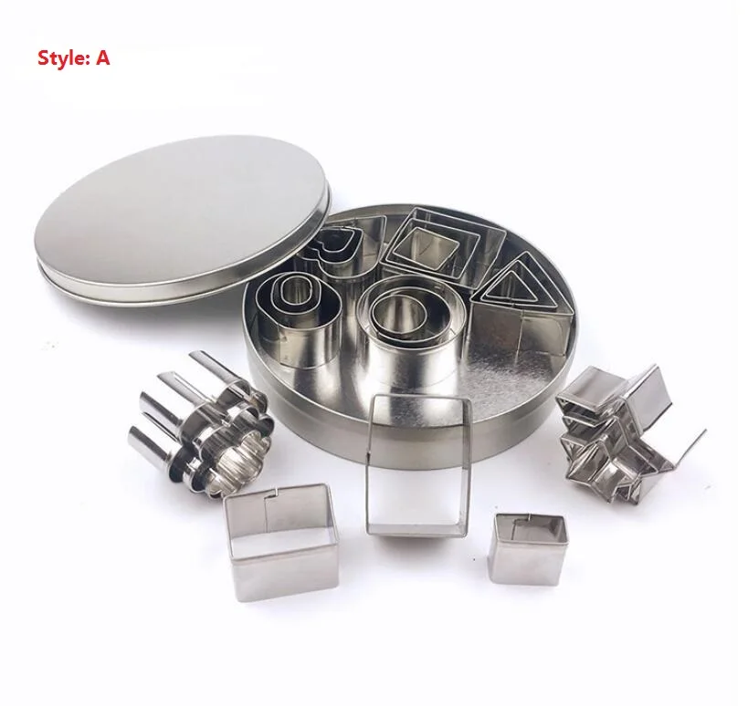 

wholesale 24pc/set Stainless Steel Fondant Cake Pastry Biscuit Cookie Cutter Sugarcraft Baking Mold DIY Cake Decoration Tools