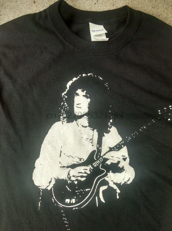 

Brian May Queen T shirt Freddy Mercury bohemian rhapsody UK rock n roll black