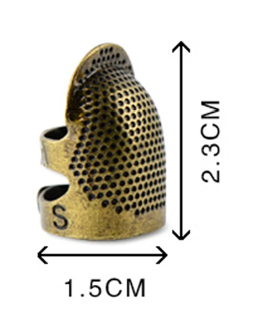 Ручной работы шьем палец протектор металлическое кольцо-наперсток ручной работы игольчатое кольцо кожа ремесло дома DIY Вязание Нескользящие Шитье - Цвет: S