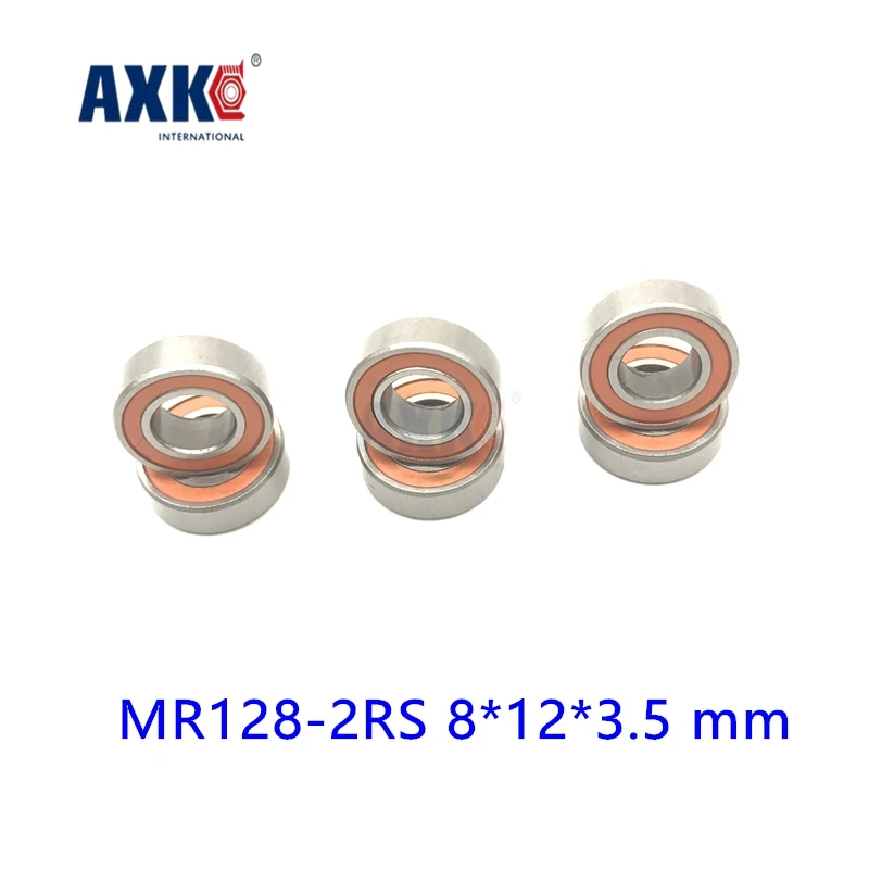 2018 New Sale Steel Rodamientos Axk 10pcs/lot Mr128-2rs 678-2rs Mr128 678 Orange Deep Groove Ball Bearing 8x12x3.5 Mm Miniature