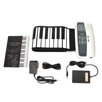 

Professional 88 Keys MIDI Keyboard Roll Up Piano Portable Soft Keys Instruments With Pedals