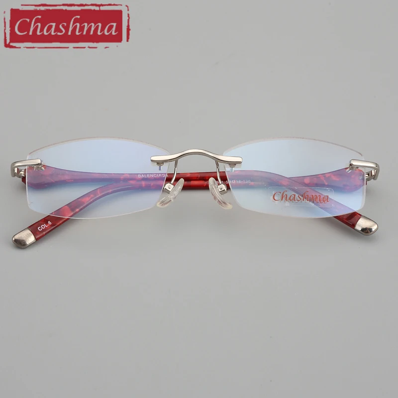 Брендовые дизайнерские ультралегкие очки Chashma женские без оправы по рецепту