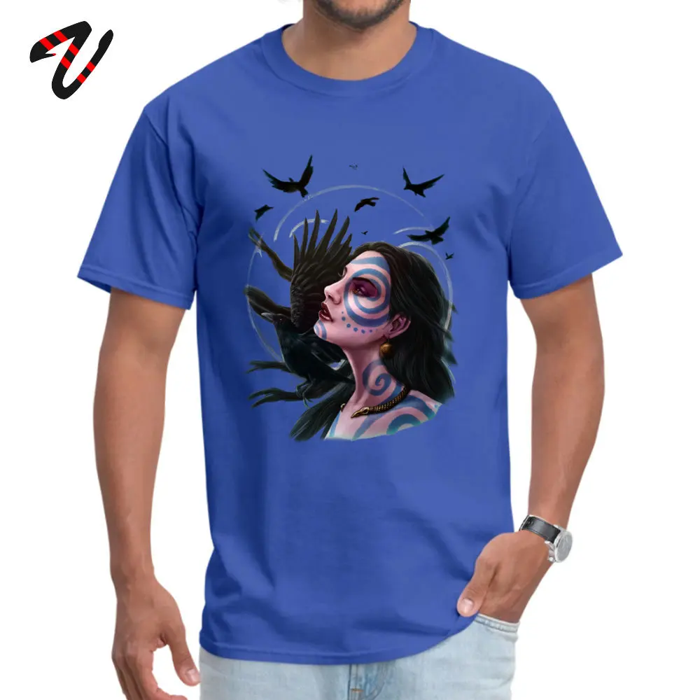 Men's 2019 New Fashion Slim Fit Tops T Shirt Crewneck Fall 100% Cotton T Shirt Summer Short Sleeve The Morrigan Clothing Shirt The Morrigan 31159 blue