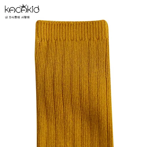 Kacakid для детей Колготки девочек модные Однотонная одежда в полоску маленьких