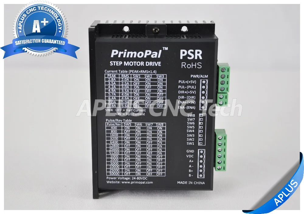 4 осевой NEMA 34 шаговый двигатель 920oz in и драйвер PSR8078 48В комплект питания|motor