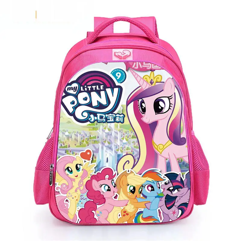 Новинка, школьная сумка для девочек младшего школьного возраста с рисунком из мультфильма «Мой Маленький Пони», единорог, 1-3 класса, мультяшный рюкзак, сумка на плечо - Цвет: 3
