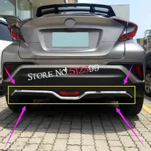 Accessiores! ABS Chrome заднего бампера протектор украшения полоса крышка Накладка Автомобиль Стайлинг для Toyota C-HR chr 16-17