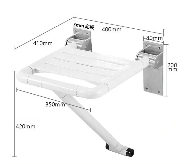 Настенные складные душевые стулья для пожилых людей, туалет, душевые сиденья для инвалидов, стулья для ожидания, стул для ванной комнаты - Цвет: 12