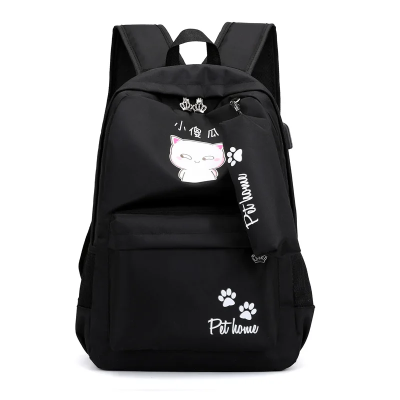 Best Women External USB Charge Backpack Girls Laptop Backpack casual School backpack for teenager girls Waterproof Travel Backpack
