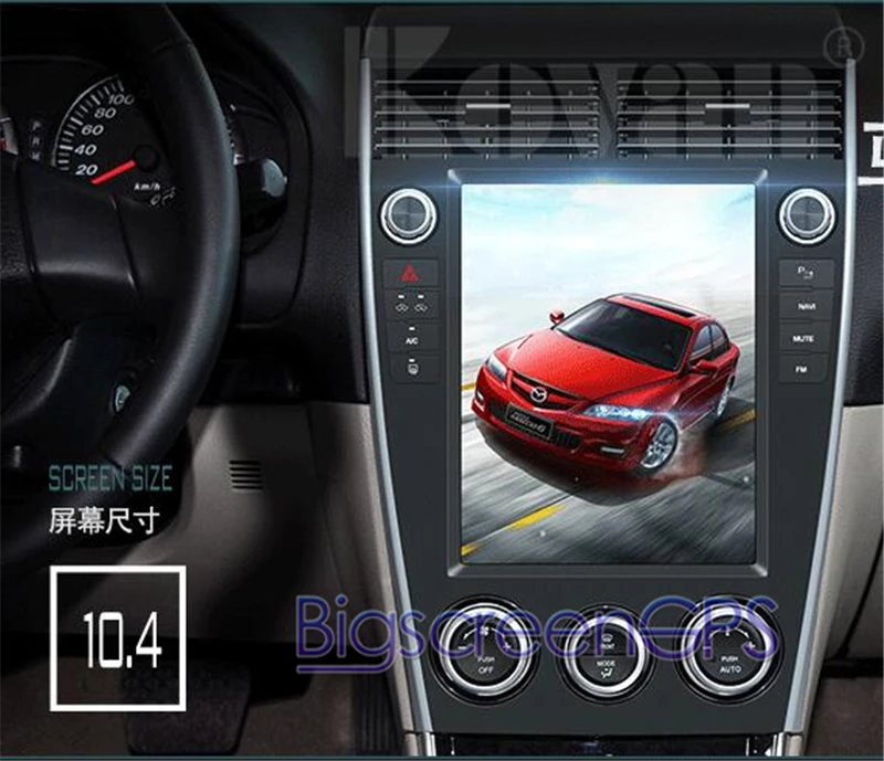 Discount Tesla Style 10.4"Android 7.132GB ROM Car dvd Player GPS Navi For Mazda 6 2002-2015 Multimedia Stereo Car Radio Headunit Audio 1