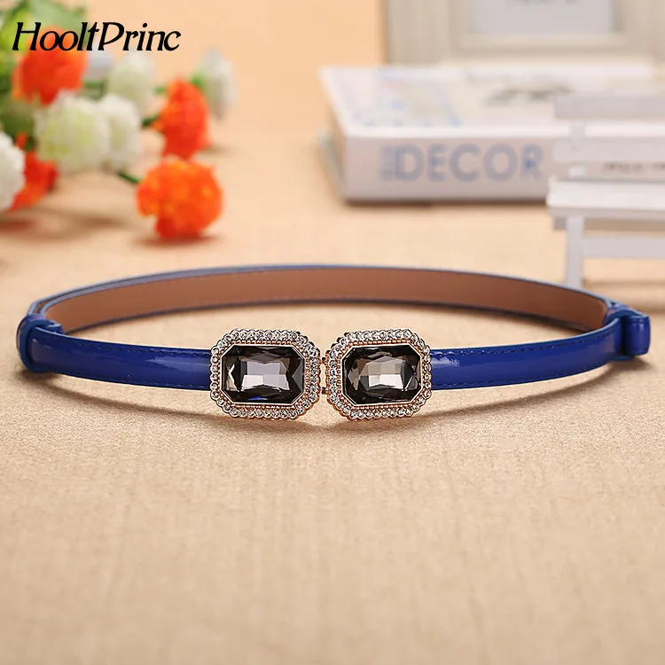 

BrandFashion Women Belts All-Match Lap buckle Ladies Belts Designer Cow Split Leather Popular Woman Rhinestone Belt
