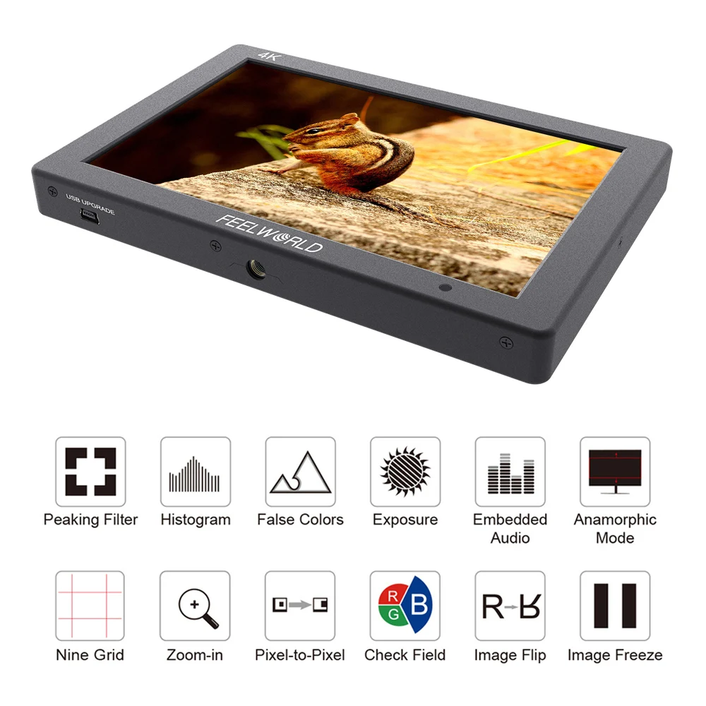Feelworld T7 7 дюймов на Камера полевая DSLR монитор 4K HDMI ультра Full HD 1920x1200 ЖК дисплей IPS