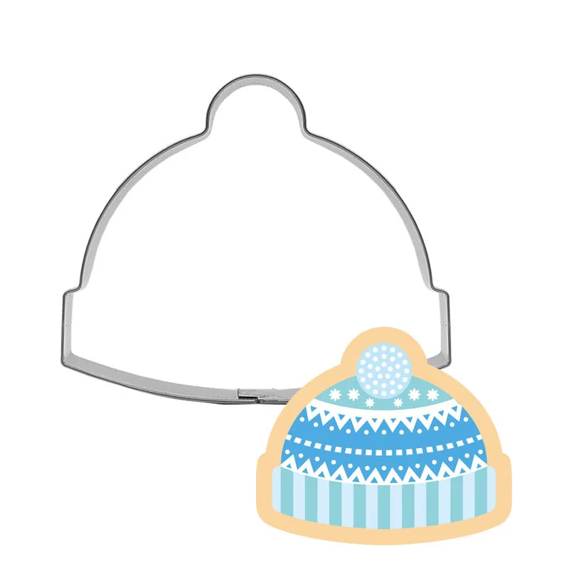 1pc Stainless Steel Cookie Cutter Hat Shpe Pancake Mould Biscuit Press Stamp Mold Cake Decorating | Дом и сад