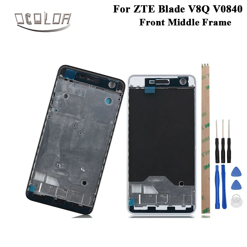 

ocolor For ZTE V8Q V0840 Front Middle Frame Housing Case With Tools Replacement Part For ZTE Blade V8Q V0840 Phone In Stock