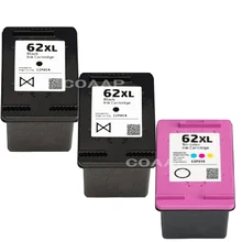 3pk Совместимость HP 62xl многоразового картридж для HP зависть 5640 5660 7640 5540 5544 5545 5546 5548 принтер