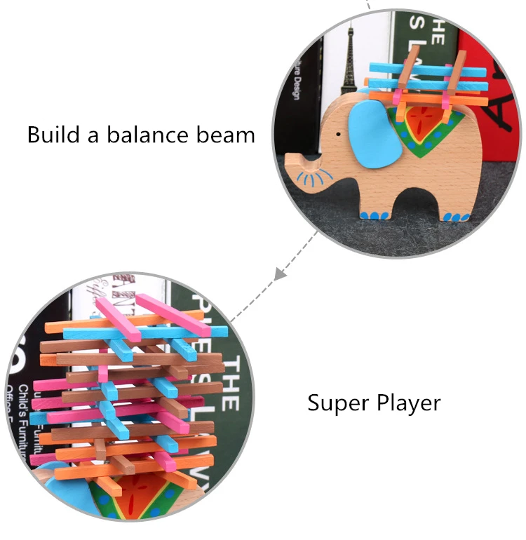 Новинка, деревянные игрушки для детей с изображением слона/верблюда, деревянные блоки, игрушки для детей, развивающие игрушки Монтессори для мальчиков