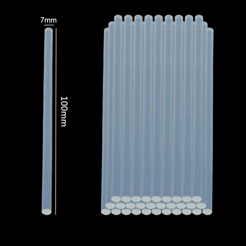 Высокая вязкость DIY 20 шт 7x100 мм нетоксичные EVA прозрачные палочки термоклея для горячего пистолет для клея альбом для художественных