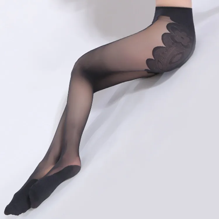 

2016 Collant 40d Thin Section Four Cored Wire And High Density Anti Off Silk Color Sexy Butterfly Crotch Pantyhose Foot Massage