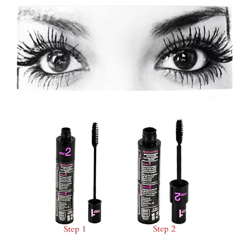 

New Long Curling Makeup Eyelash Black Waterproof Fiber Mascara Eye Lashes