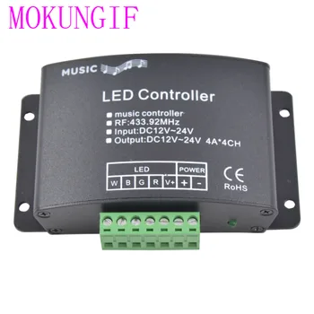 

10Pcs DC 12-24V 12A Sound Activated Music Controller with 24key IR Remote Control 144W 2 Ports Output 4 RGB LED Strip Lights