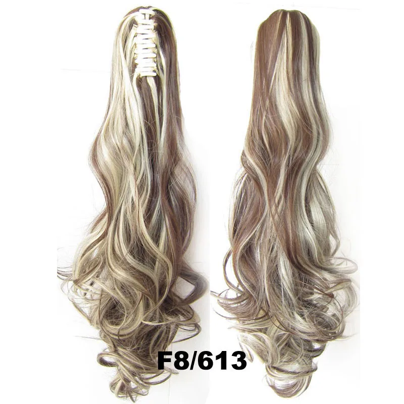 cabelo sintético ondulado de 22 polegadas, 55cm, 170g, cor castanha e marrom