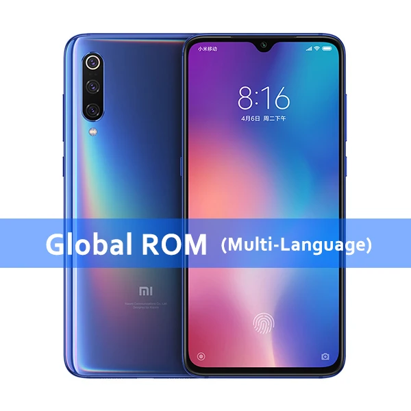 Глобальная ПЗУ Xiaomi mi 9, 8 ГБ ОЗУ, 128 Гб ПЗУ, mi 9 Смартфон Snapdragon 855, четыре ядра, 48 МП, тройная камера, 6,3" AMOLED FHD дисплей - Цвет: Global ROM Blue