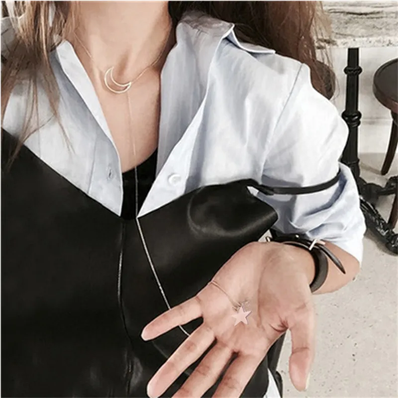 

Star Moon Sun Chokers Necklaces Alloy Pendants Maxi Necklaces For Unisex Hot-selling Necklace Sets x17