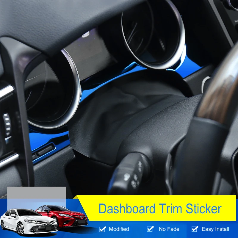 

QHCP 3Pcs/Set Stainless Steel Car Dashboard Trim Decoration Sticker Interior Accessorries For Toyota Camry 2018 Free Shipping