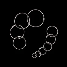 10 шт./лот, металлические клеящиеся кольца для книг, брелок для ключей, кольцо для альбома "сделай сам"