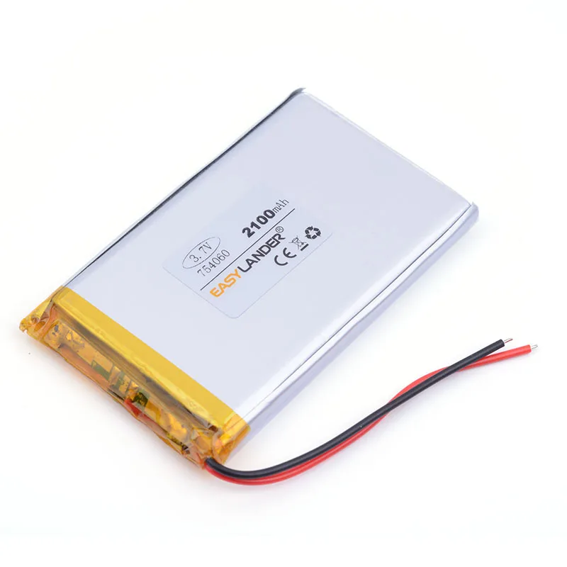 

754060 MP3 MP4 2100MAH 3.7V Bluetooth stereo mobile power polymer lithium battery For E-book tablet pc Vedio Game GPS DVR