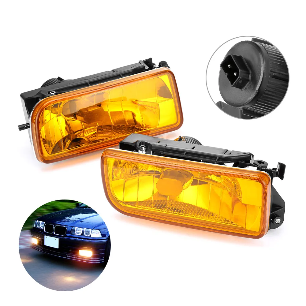 

2pcs Car Fog Lights For BMW E36 1992 1993 1994 1995 1996 1997 1998 Car Front Bumper Clear Glass Lens