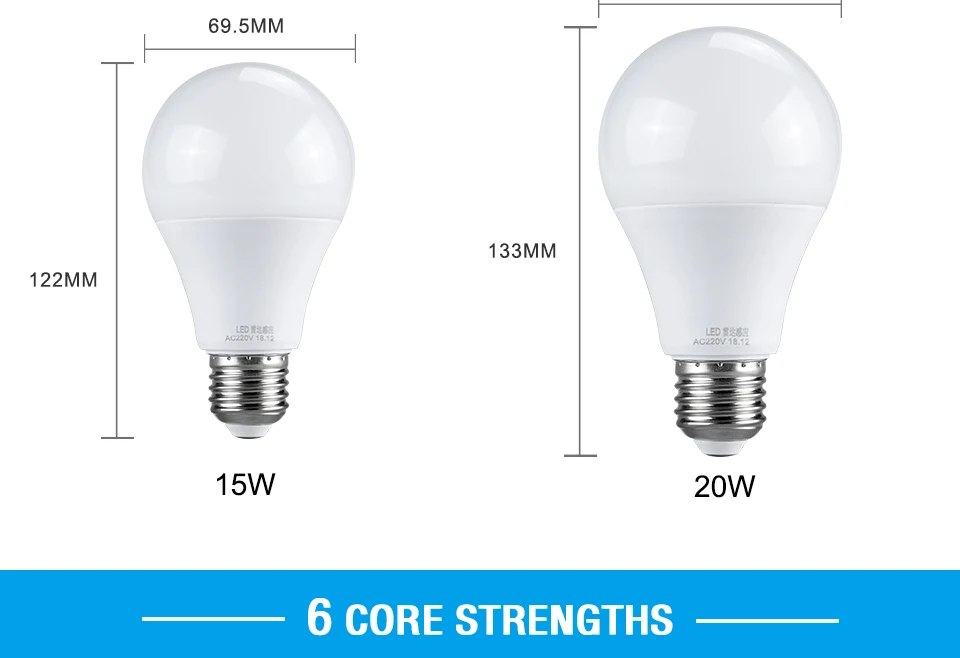 Ampoule LED E27 Smart Radar Light bulb Lamp (3)