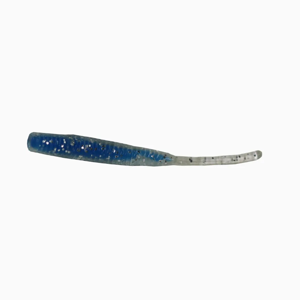 BassLegnd-Fishing плавающий мягкий пластик мини Grubs крошечные блестящие черви бас Щука форель окунь 50 мм/0,5 г 15 шт