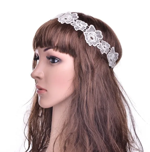Retro Lace flower elastic headband headwear headwraps freeshipping