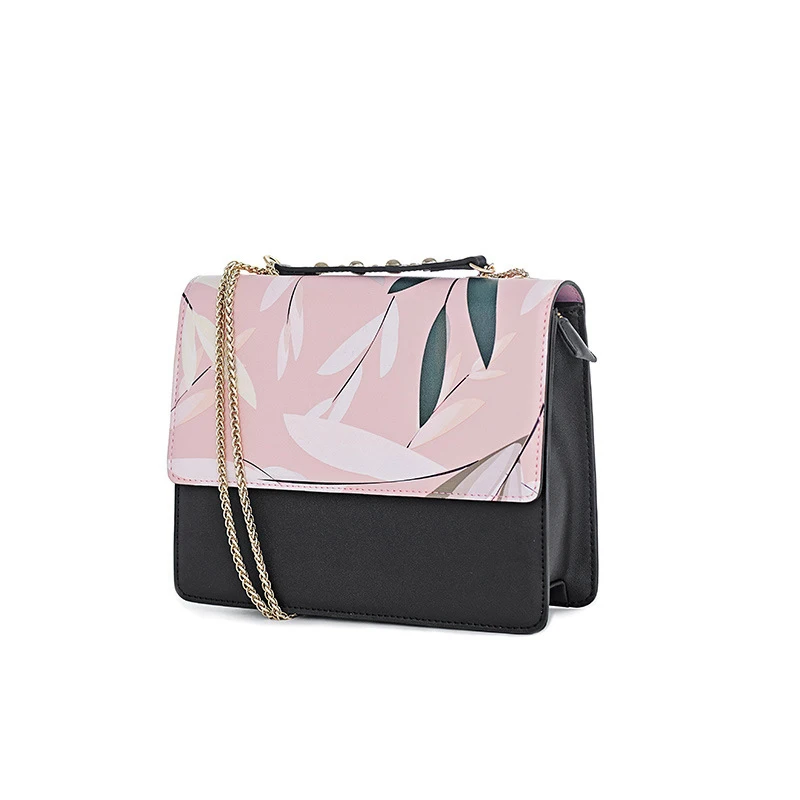 

LOEIL Leather handbag fashion single shoulder chain slung small fresh small square student shoulder bag