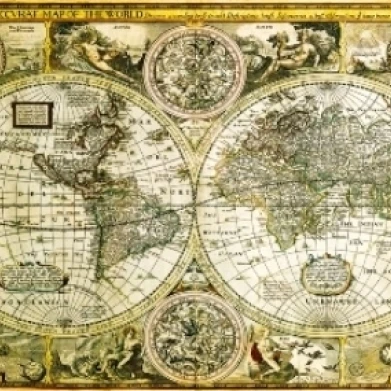 World Map Historical Poster Print (55 X 39)