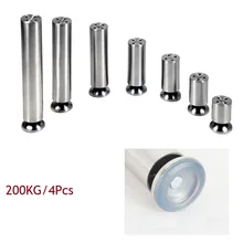 4 шт./лот dia.50 мм сверхмощная мебель из нержавеющей стали для шкафа дивана стула регулируемая ножка выравнивания ног винты