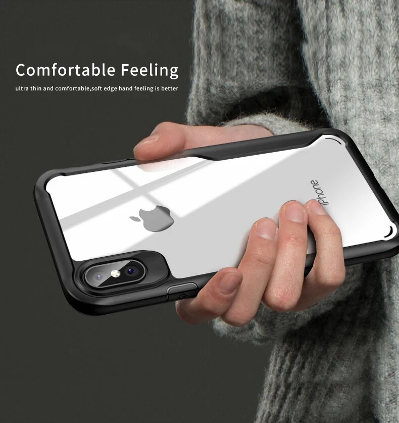 KISSCASE за чехол на айфон 7 6 S 8 xr 5s ударопрочный Прозрачный для iPhone XS X XR MAX гладкое