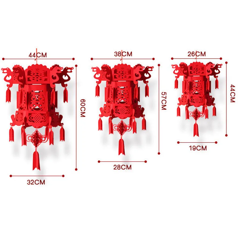 Mising праздничное освещение Китайский подвесной фонарь красный L M S размер