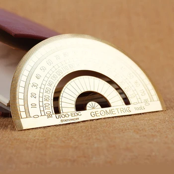 nice Metal Protractor Mesure Angle Ruler Measuring Tool Angle Measurment Round Ruler Stainless Rule Steel Ruler Protractor Ruler