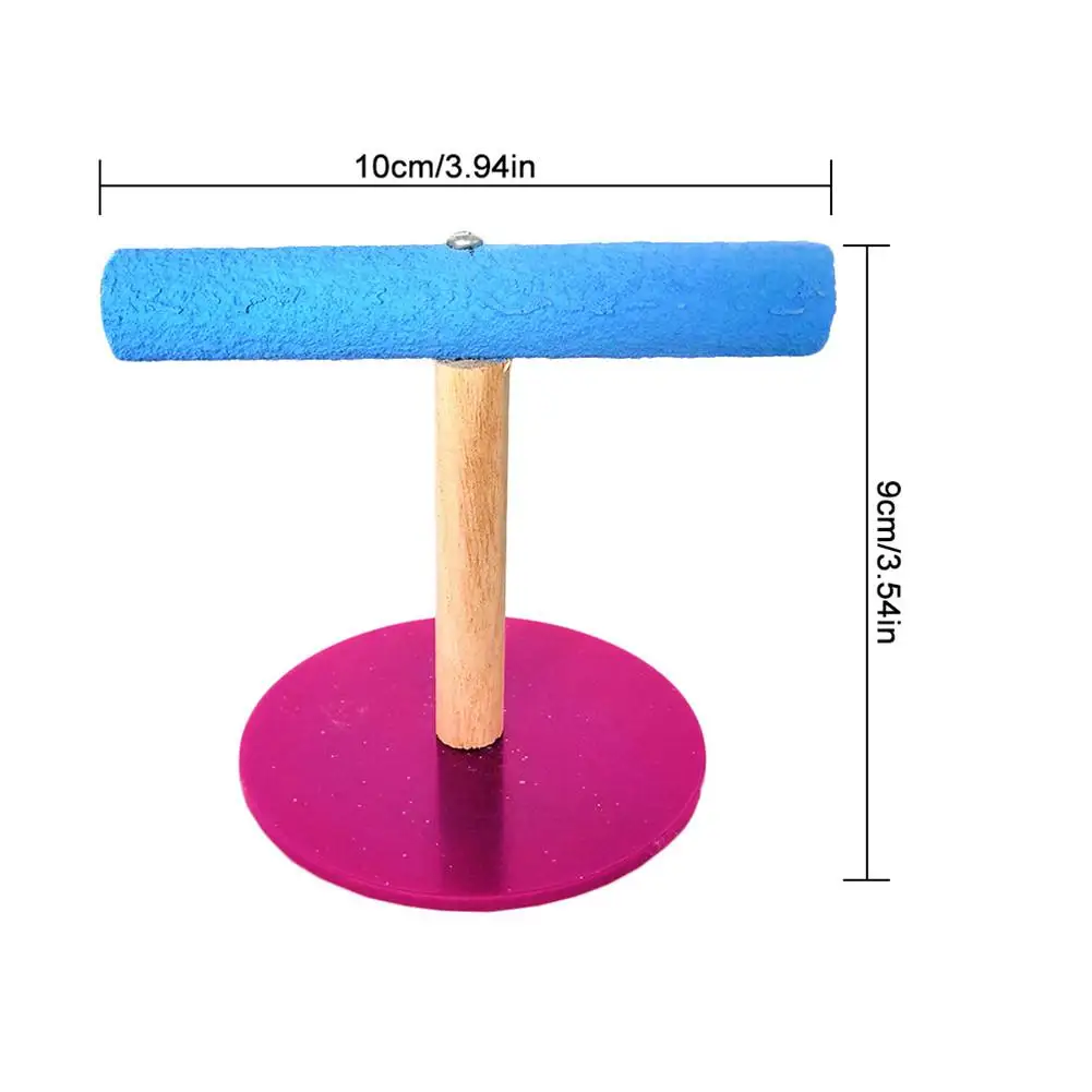 Игрушка для птиц-попугаев, офисная деревянная акриловая подставка, подставка для птиц, игрушки для скалолазания, аксессуары для птичьей клетки, товары для птиц, Новое поступление - Цвет: Blue