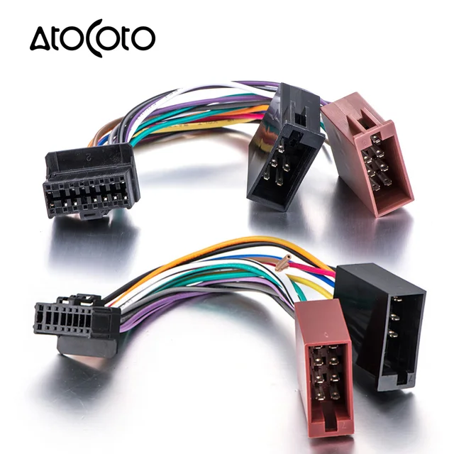 Car Stereo Radio ISO standard Wiring Harness Connector Adaptor Cable