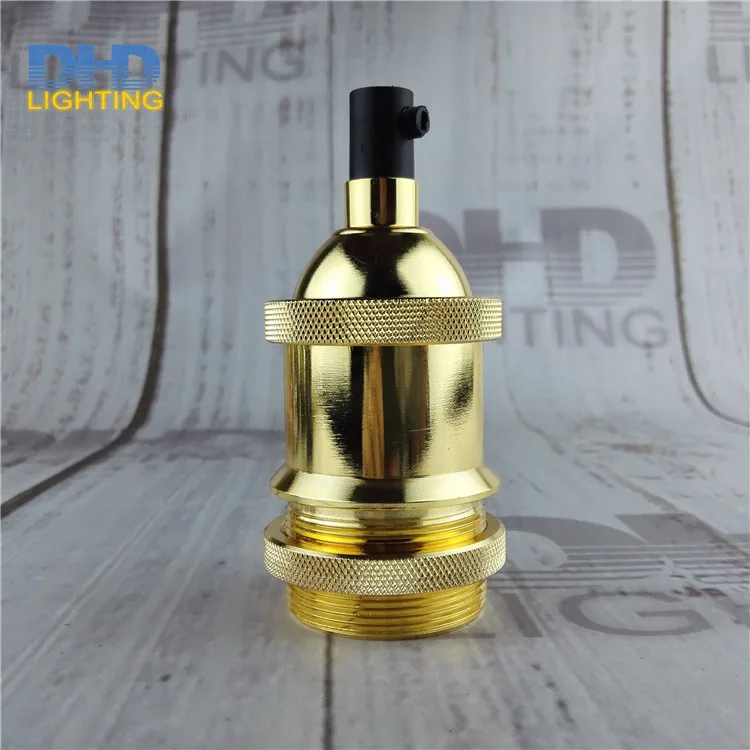 Free shipping 5pcs/lot champagne gold color vintage threaded socket