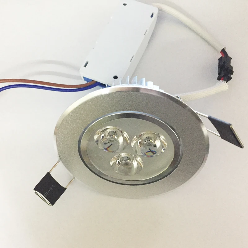 1pcs/lot 3W Ceiling downlight Epistar LED round ceiling lamp Recessed Spot light AC85-265V home illumination led downlight recessed ceiling spotlight ceiling lamps