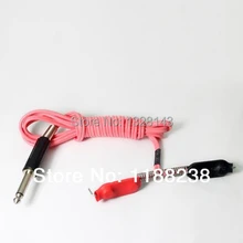 Цветной шнур с зажимом для татуировки, высокое качество, 1,8 метров, силикагель, шнур с зажимом для татуировки, источник питания, опт и розница