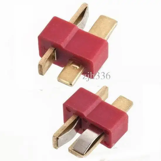 

Wholesale 5 Pairs Deans Style T Plug Nylon T-Connector Golden T Plug T-Plug For RC helicopter RC CA New