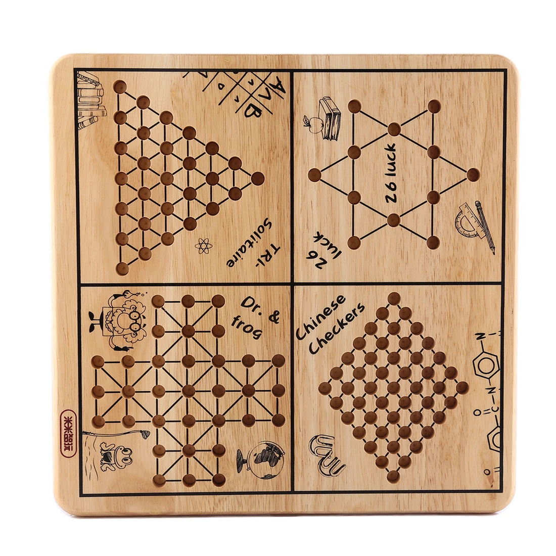 

5-in-1 Wooden Family Children Board Interesting Chess Battle Parent-child Interaction Game Early Educational Toys For Children