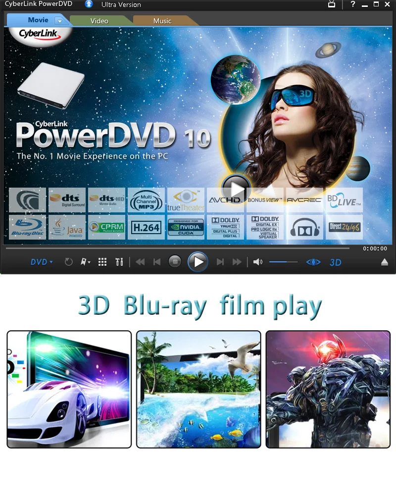 Корабль из Европы USB 3,0 Blu-Ray BD-RW плеер слот загрузки внешнее записывающее устройство для DVD Привод Blu-Ray DVD RW Писатель для ноутбука Apple