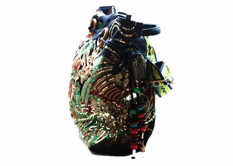 Традиционная этническая Цветочная вышитая Холщовая Сумка женская винтажная сумка из хлопковой ткани на плечо сумка через плечо большой